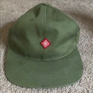 Obey olive green strap back hat